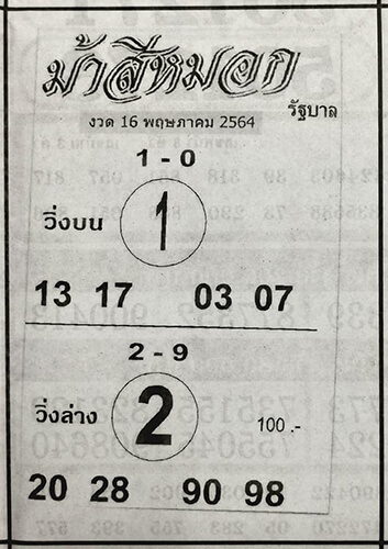 ม้าสีหมอก16/05/64