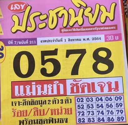 เลขเด็ดประชานิยม1/8/64