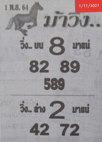 เลขเด็ดม้าวิ่ง01/11/64