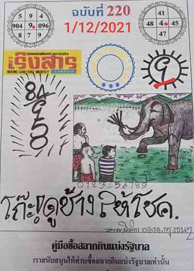 เลขเด็ดนวเริงสาร01/12/64